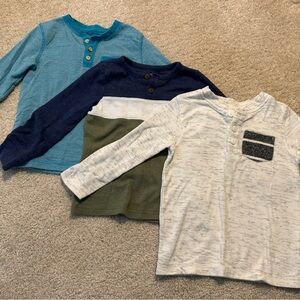 3 Boys Cat and Jack Long Sleeve Shirts Size 3T